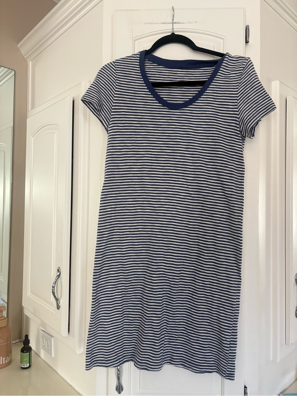 Universal Thread Blue and White Striped Tee Dress